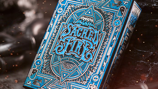 Sacred Fire (Sapphire Blaze) Playing Cards by Riffle Shuffle