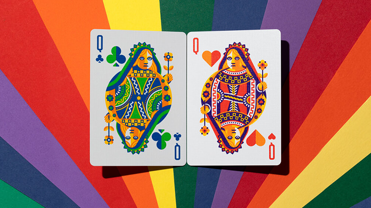 DKNG Rainbow Wheels (Blue) Playing Cards by Art of Play