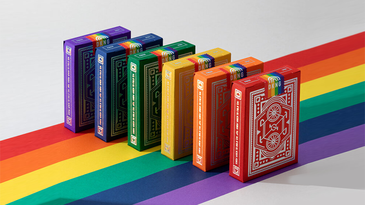 DKNG Rainbow Wheels (Blue) Playing Cards by Art of Play