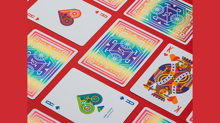 DKNG Rainbow Wheels (Orange) Playing Cards by Art of Play