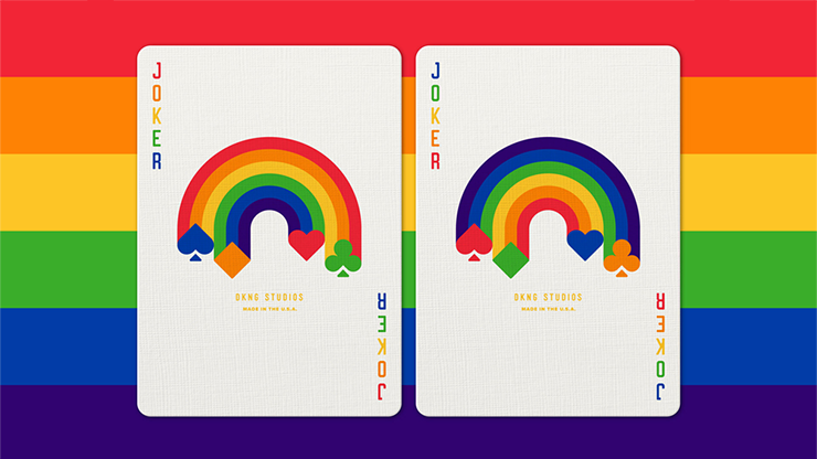 DKNG Rainbow Wheels (Yellow) Playing Cards by Art of Play