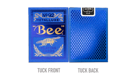 Bee Blue MetalLuxe Playing Cards by US Playing Card