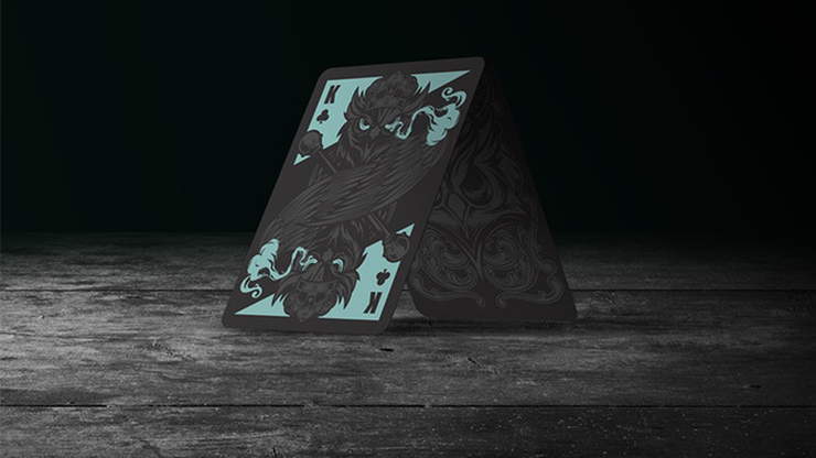 Owl (Black) Playing Cards