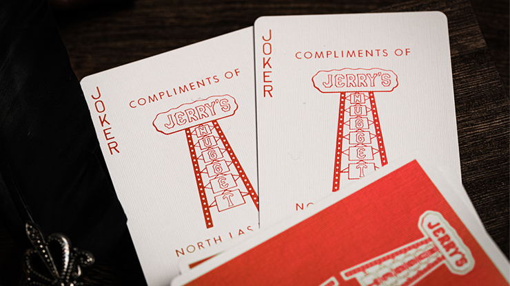 Jerry's Nugget (Atomic Red) Marked Monotone Playing Cards