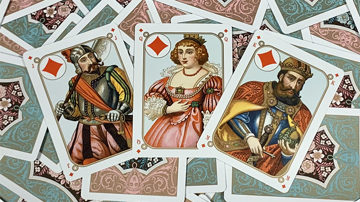 Gilded Four Continents (Red) Playing Cards