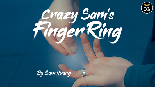 Hanson Chien Presents Crazy Sam's Finger Ring BLACK / EXTRA LARGE (Gimmick and Online Instructions) by Sam Huang - Trick