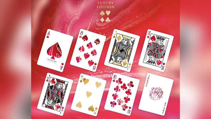 Fluid Art Red (Luxury Edition) Playing Cards