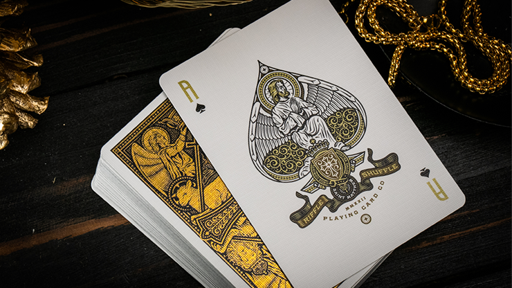 The Cross (Golden Grace Foiled Edition) Playing Cards by Peter Voth x Riffle Shuffle