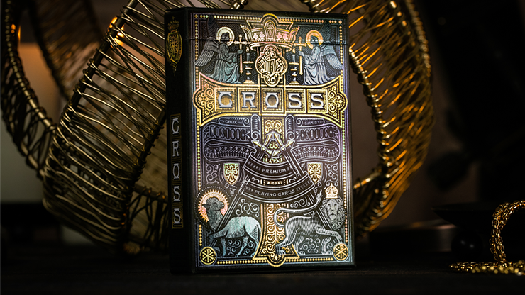 The Cross (Golden Grace Foiled Edition) Playing Cards by Peter Voth x Riffle Shuffle