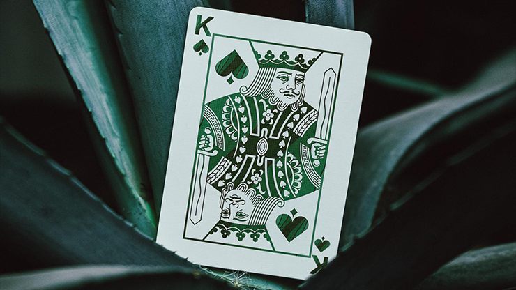 Green Wave Playing Cards by Galaxy Playing Cards